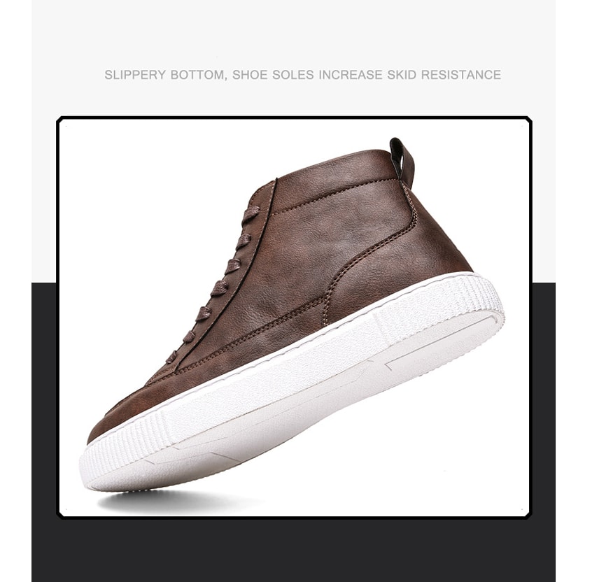 High-top Sneakers Korean Casual Leather Shoes view 6