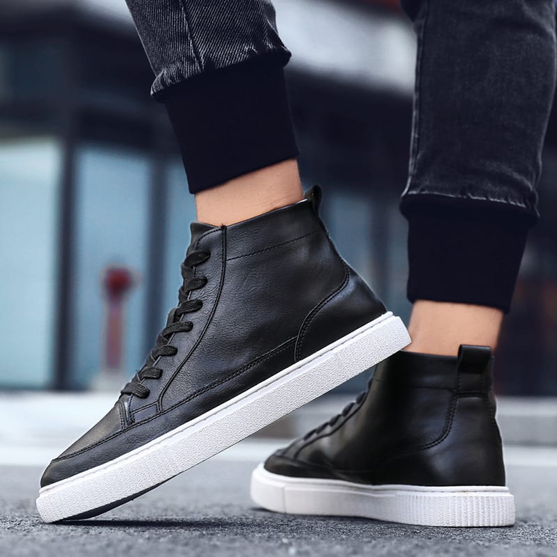 High-top Sneakers Korean Casual Leather Shoes view 9