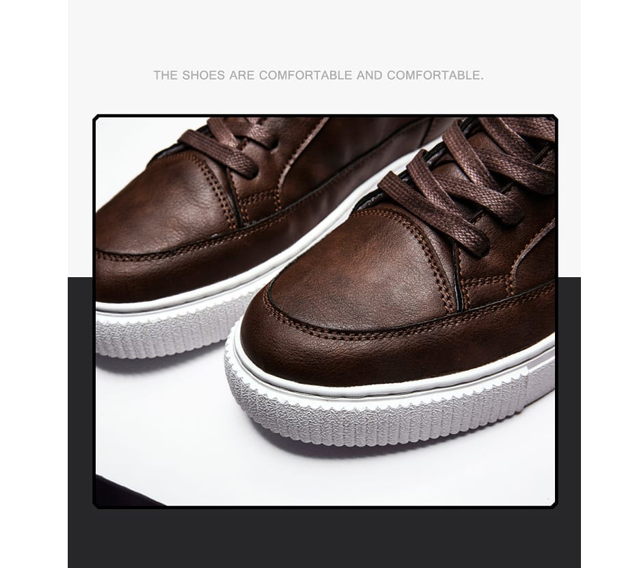 High-top Sneakers Korean Casual Leather Shoes view 10