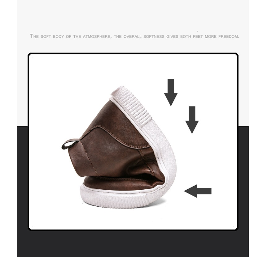 High-top Sneakers Korean Casual Leather Shoes view 12