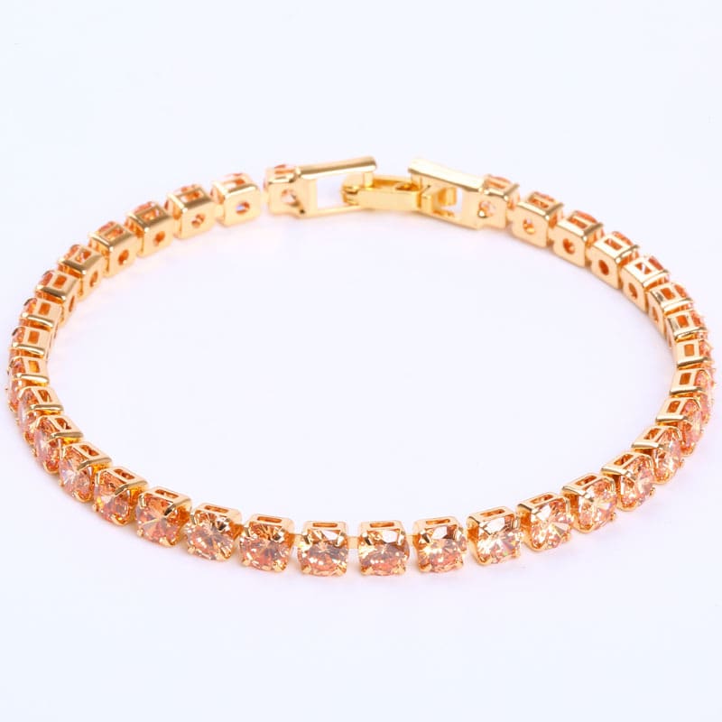 Cubic Zirconia Tennis Bracelets Iced Out Chain Crystal Bracelet Women Men Gold Bracelet Jewelry view 7