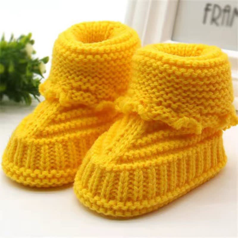 Male and female Babies Handmade Knitted Wool Soft Bottom Babies view 4