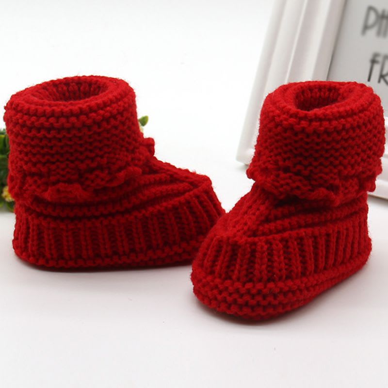 Male and female Babies Handmade Knitted Wool Soft Bottom Babies view 2