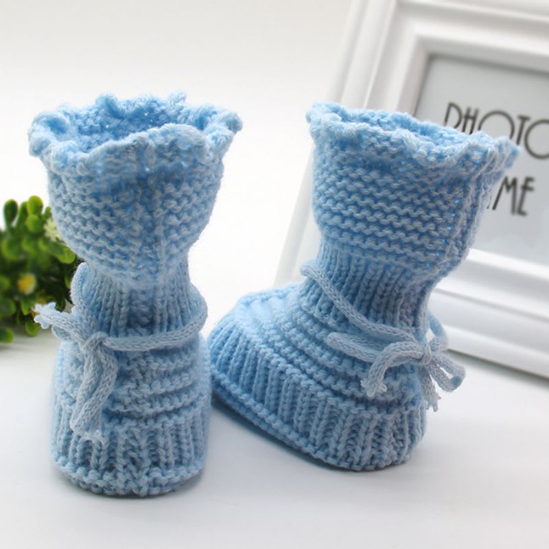 Male and female Babies Handmade Knitted Wool Soft Bottom Babies view 5