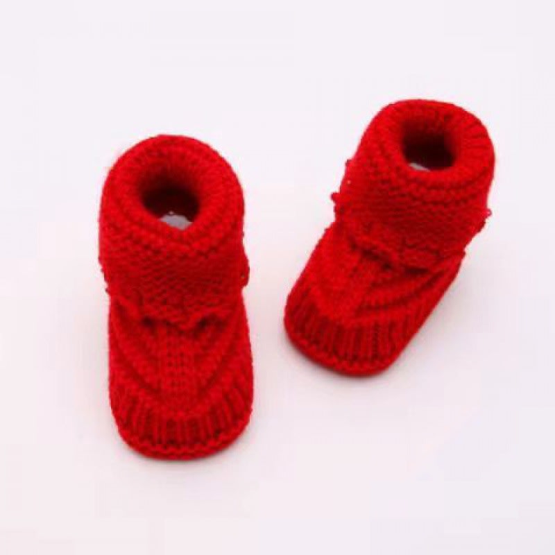 Male and female Babies Handmade Knitted Wool Soft Bottom Babies view 3
