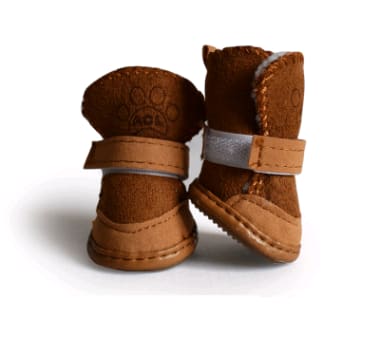 Dog Shoes Pet Shoes Lambskin Snow Shoes Cotton Shoes Khaki view 8