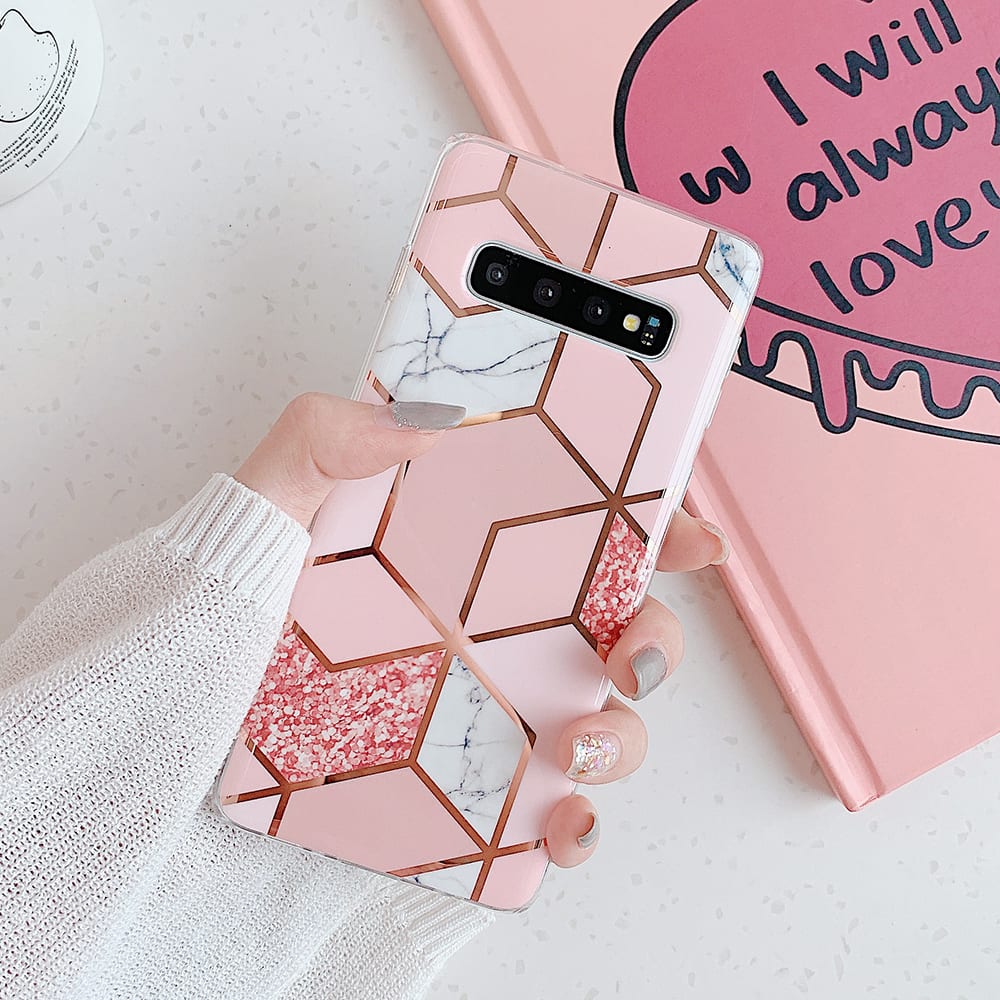 Mosaic marble mobile phone case view 2