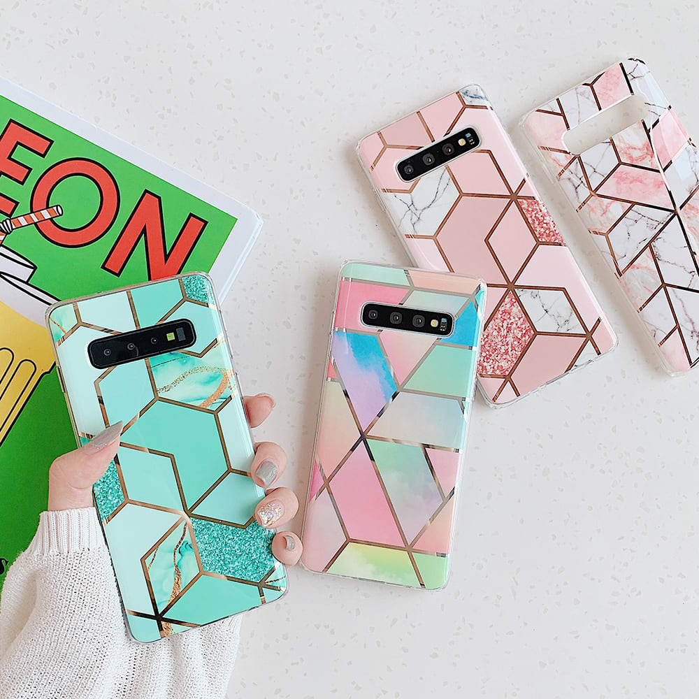 Mosaic marble mobile phone case