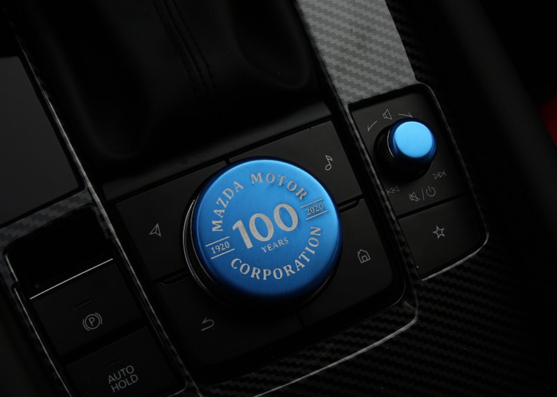 Central control knob sticker view 3
