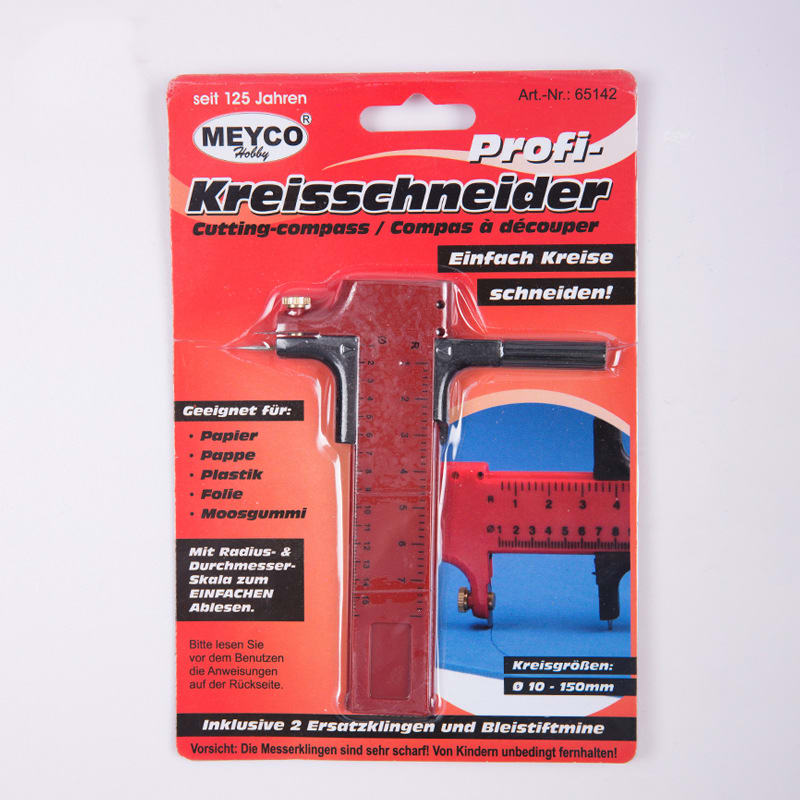 Multi-function compass cutter for drawing plastic compass view 3