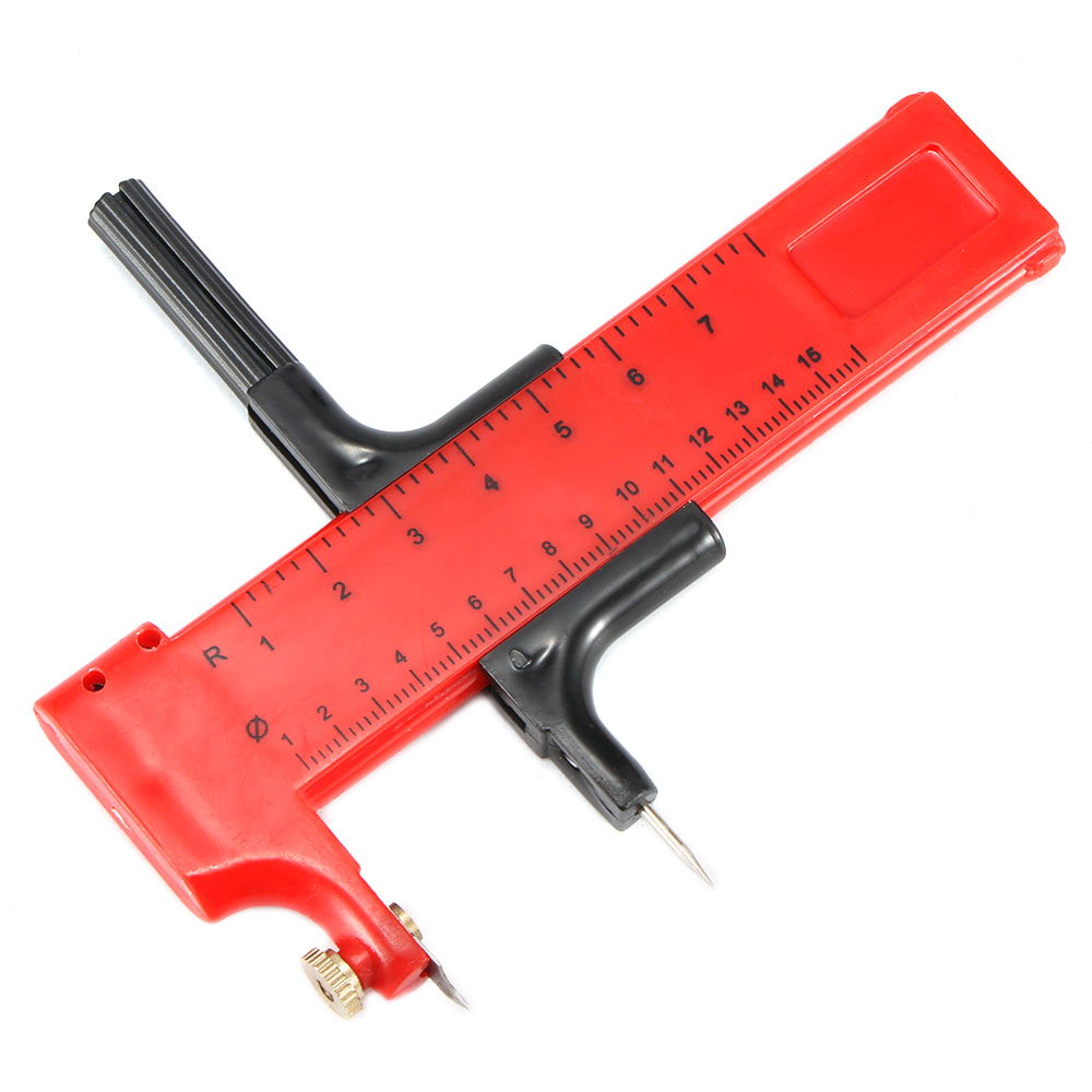 Multi-function compass cutter for drawing plastic compass view 2
