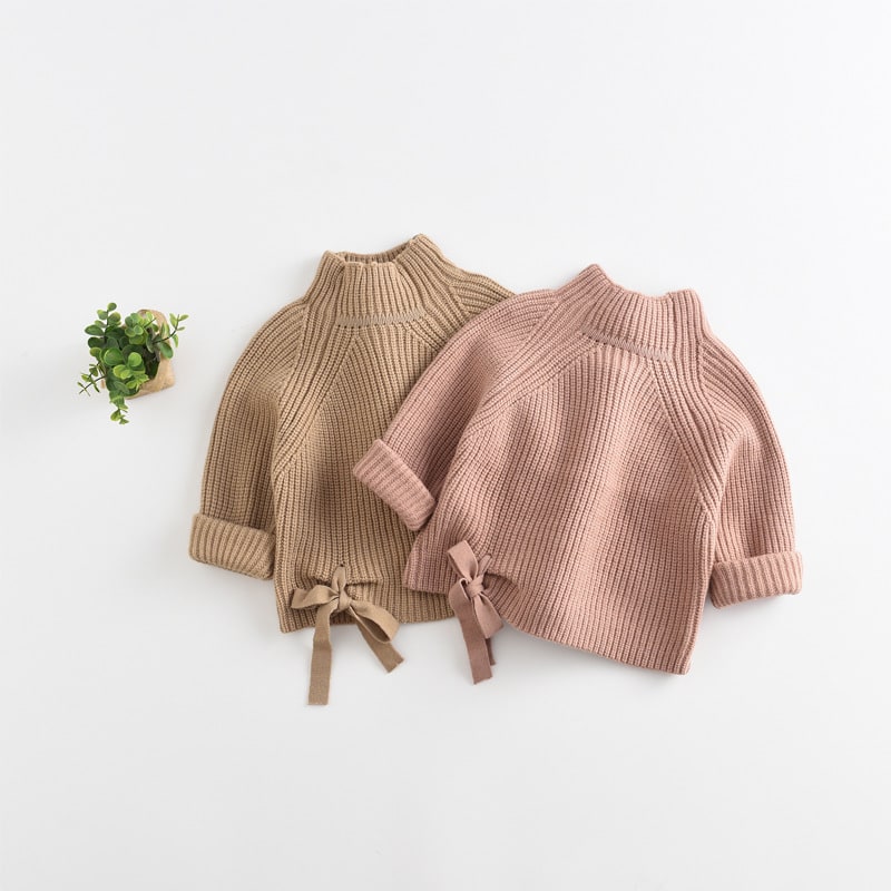 Knit sweater cardigan girl winter clothing view 2
