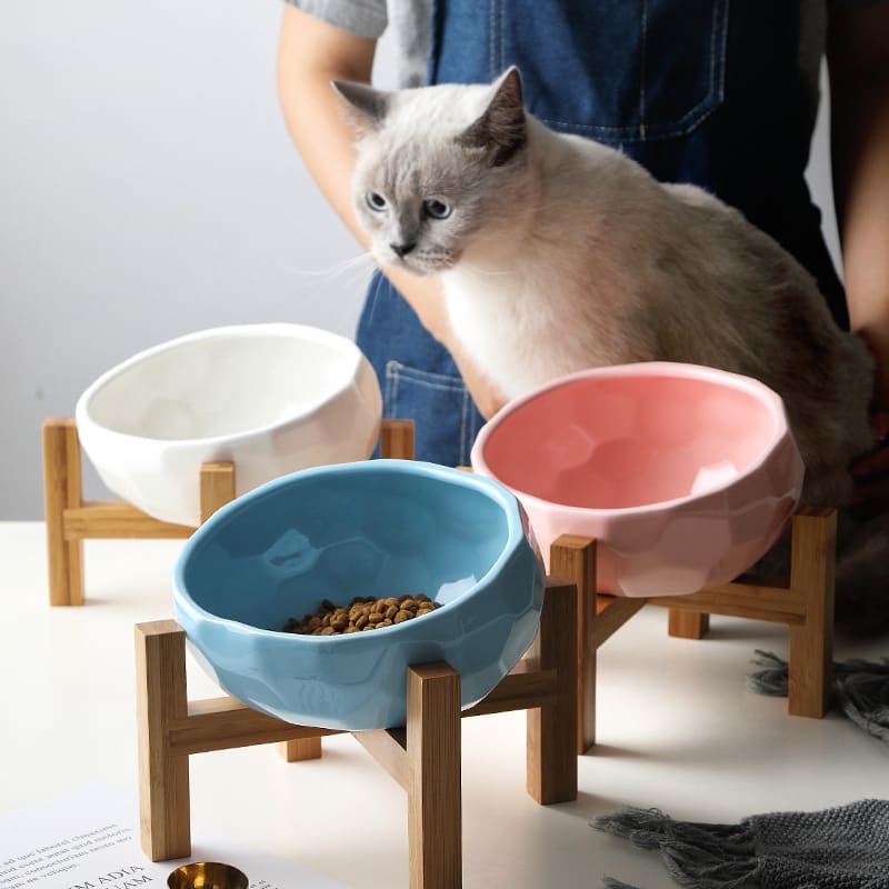 Pet bowl oblique mouth cat bowl food bowl dog bowl method bucket food bowl view 5