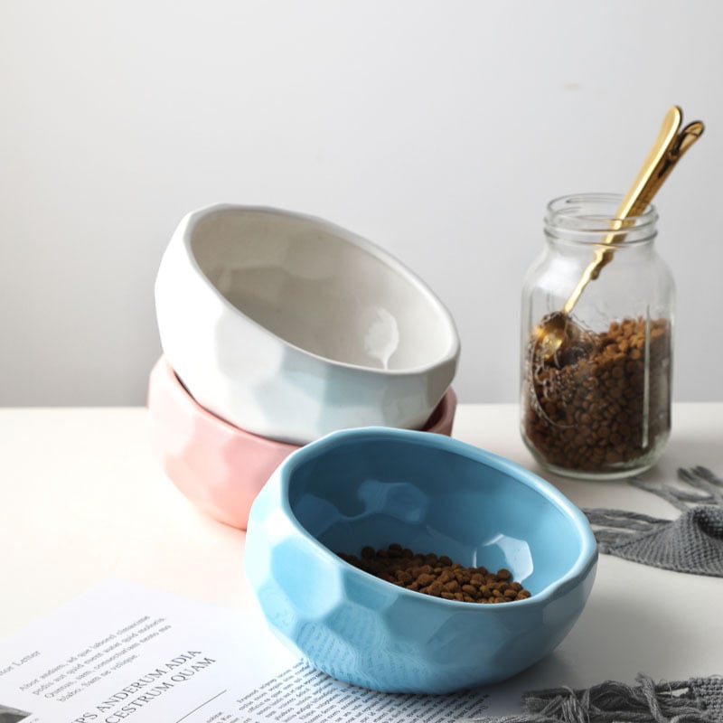 Pet bowl oblique mouth cat bowl food bowl dog bowl method bucket food bowl view 2