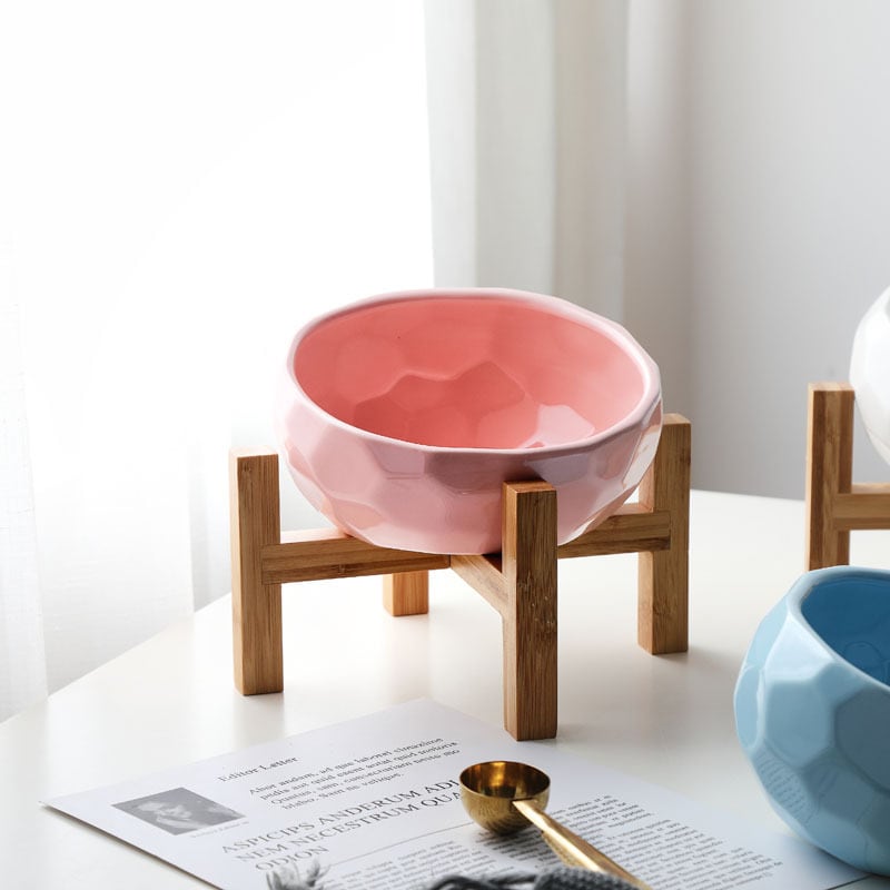 Pet bowl oblique mouth cat bowl food bowl dog bowl method bucket food bowl view 3