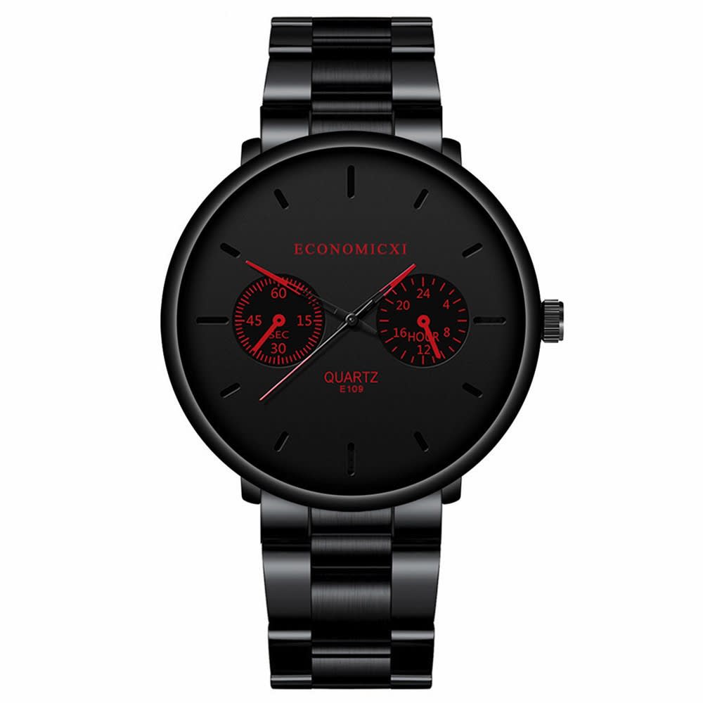 Multifunctional sports student men's watch steel strap view 4