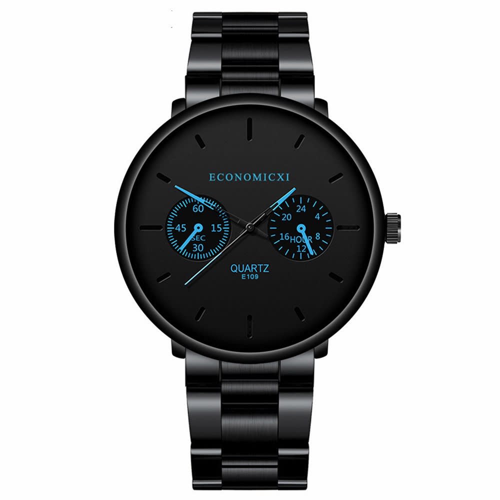 Multifunctional sports student men's watch steel strap view 5