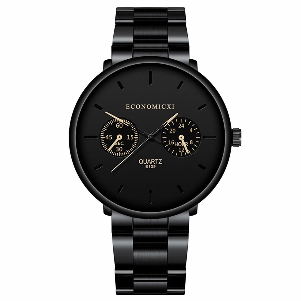 Multifunctional sports student men's watch steel strap view 3