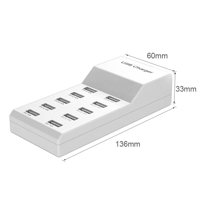 5V2a Charger USB multi port mobile phone charger view 2