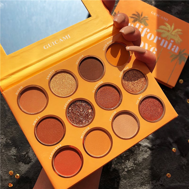 California love sunset plate 12 color eye shadow plate view 3