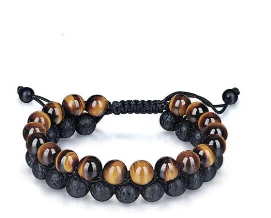 Tiger's Eye & Lava Stone Bracelet view 3
