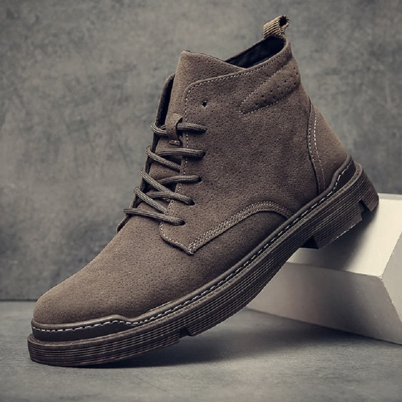 Casual leather shoes high-top boots view 3