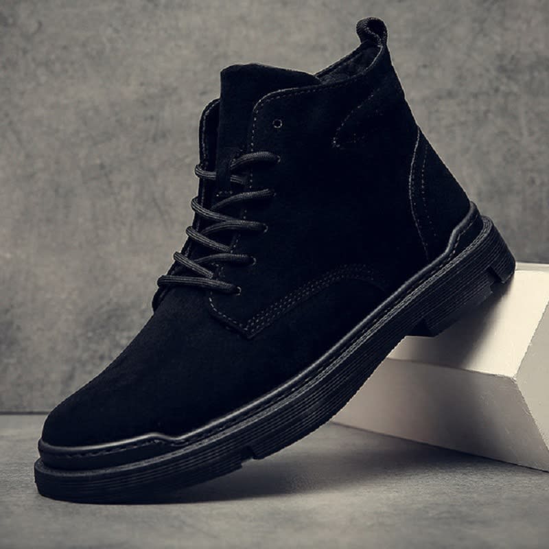 Casual leather shoes high-top boots view 4