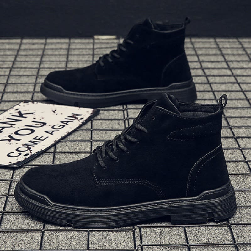Casual leather shoes high-top boots view 6