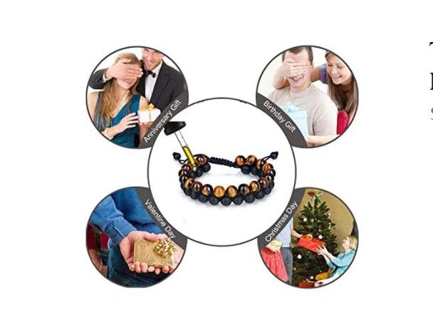 Tiger's Eye & Lava Stone Bracelet view 4
