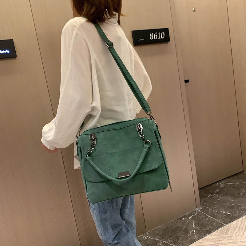 Matte Women  Scrub Female Shoulder Bags Large Capacity Matcha Green PU Leather Lady Totes Boston Bag for Travel Hand Bags view 3