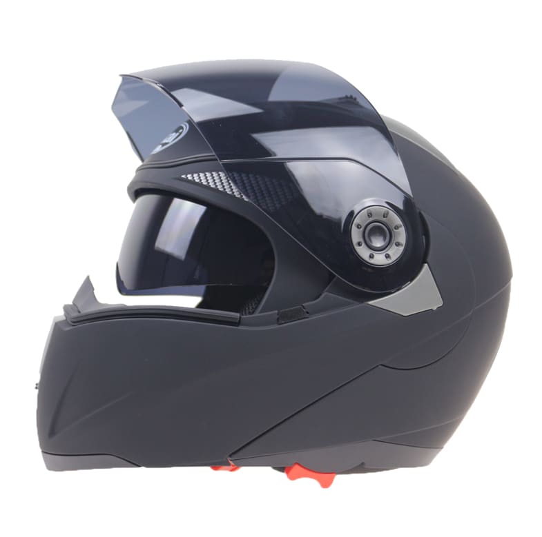 Double lens anti-fog face helmet view 1