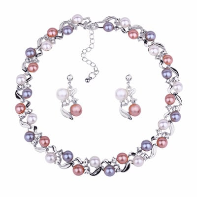 Necklace and Earrings Set Lady Temperament All-match Jewelry Set view 5