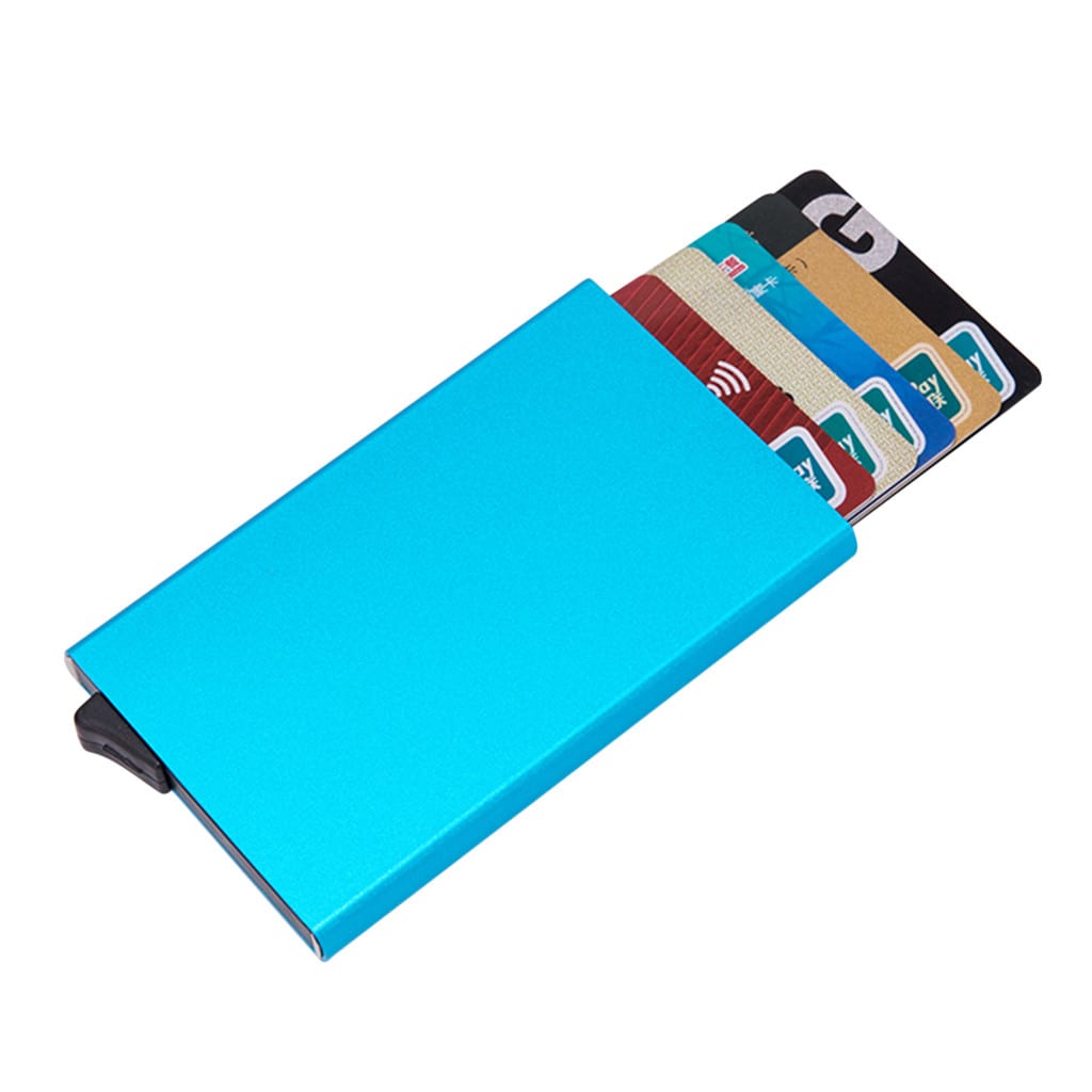 High-grade Alumina Mult-card Holder Solid Color Automatic Pop-up Anti-theft Bank Card Box view 7