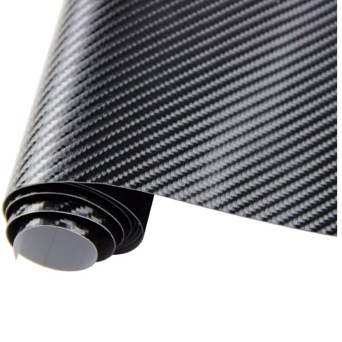Car Styling Glossy Black 5D Carbon Fiber Vinyl film Car Wrap view 2