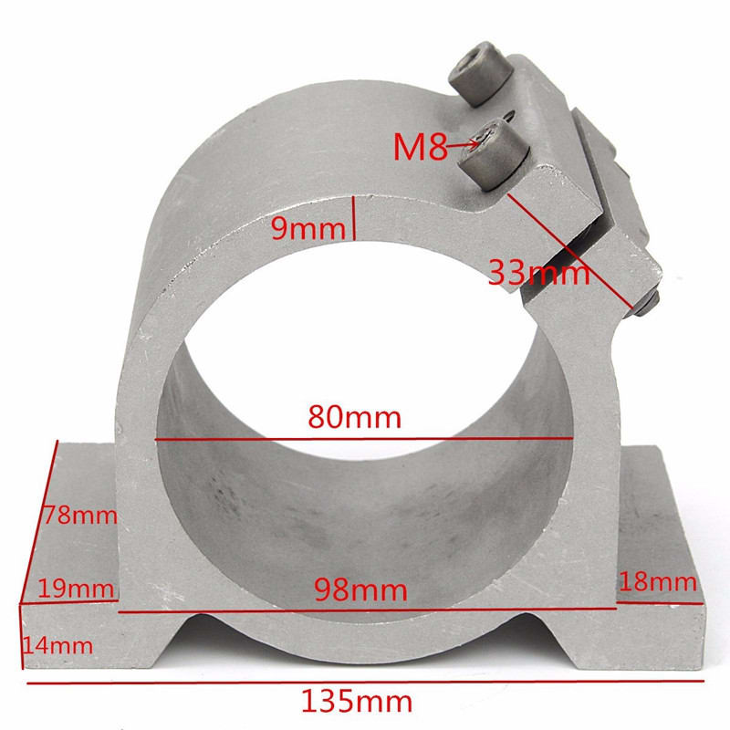 Diameter Spindle Motor Mounting Bracket Fixture 80mm view 3