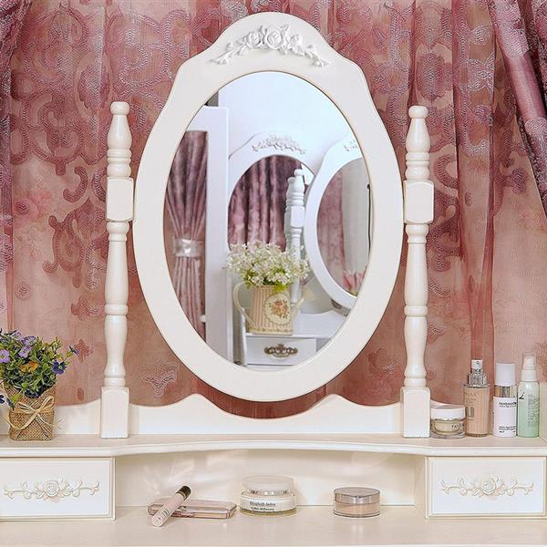 Four Drawer Single Mirror Dressing Table Set view 5