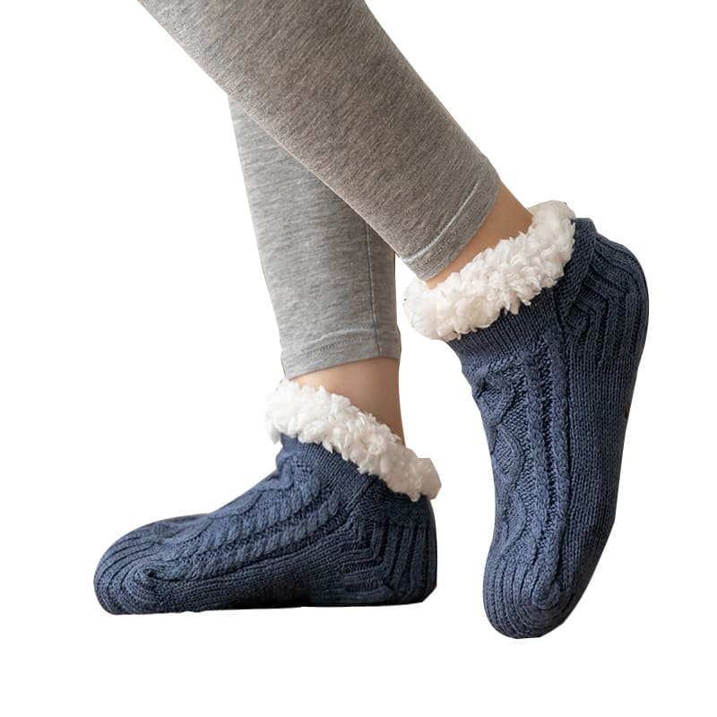 Winter Knitted Plush Floor Socks Home Warm Non-slip Carpet Socks Women view 3