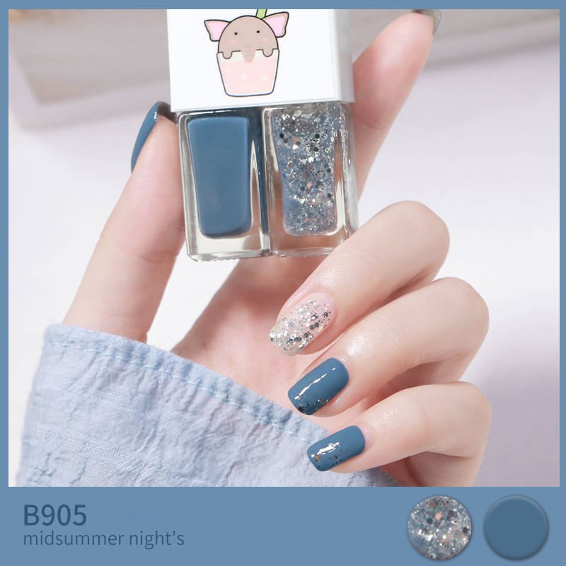 Two-tone Nail Polish New Autumn And Winter Free Baking Explosion Type Water-based Twin Set view 9