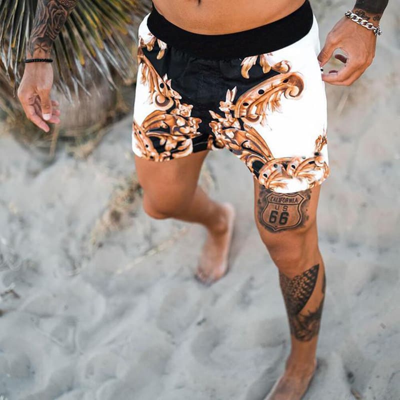 Men's Printed Casual Quick Dry Beach Pants view 7