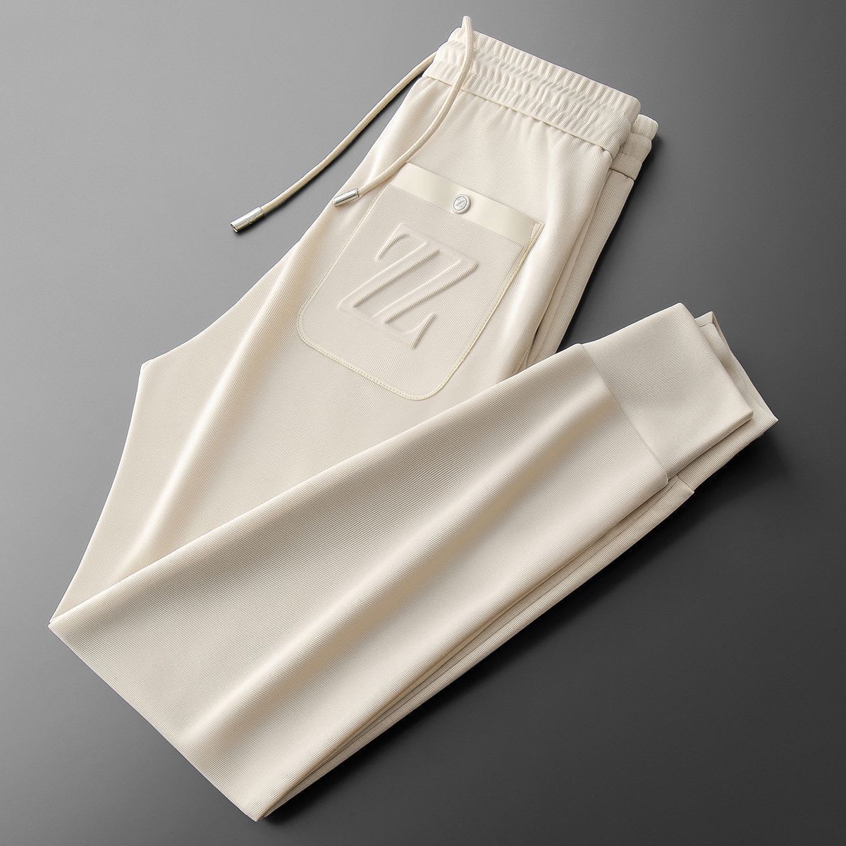 Embroidered Sports Style With Letters Casual Pants view 12