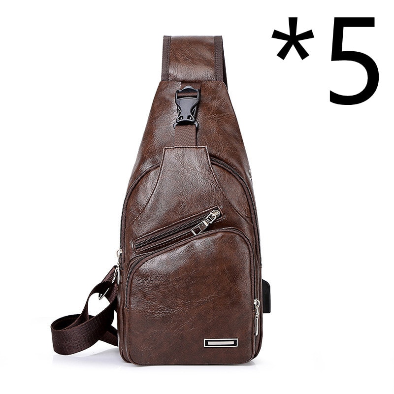 Casual Fashion Men's USB Charging Chest Bag view 8