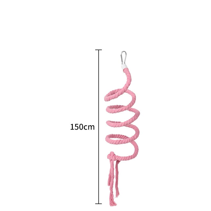 Gradient Colorful Bird Rope Perch Stand For Bird Cages Bendable Climbing Rope Cage Accessory Toy For Cockatiel Parakeet Sugar Glider view 9