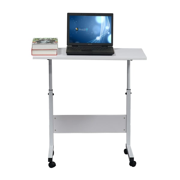 Large Sized Movable Multi-purpose Computer Desk Cover In White view 12
