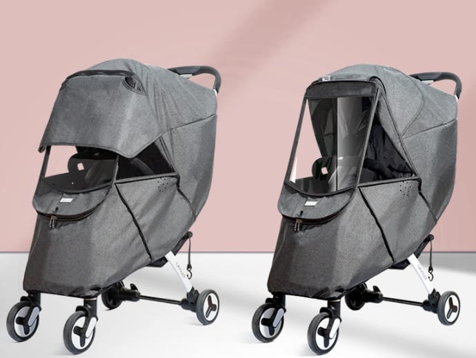 Stroller Windshield Rain Cover Universal Warm Winter Children Wind And Rain Protection view 6