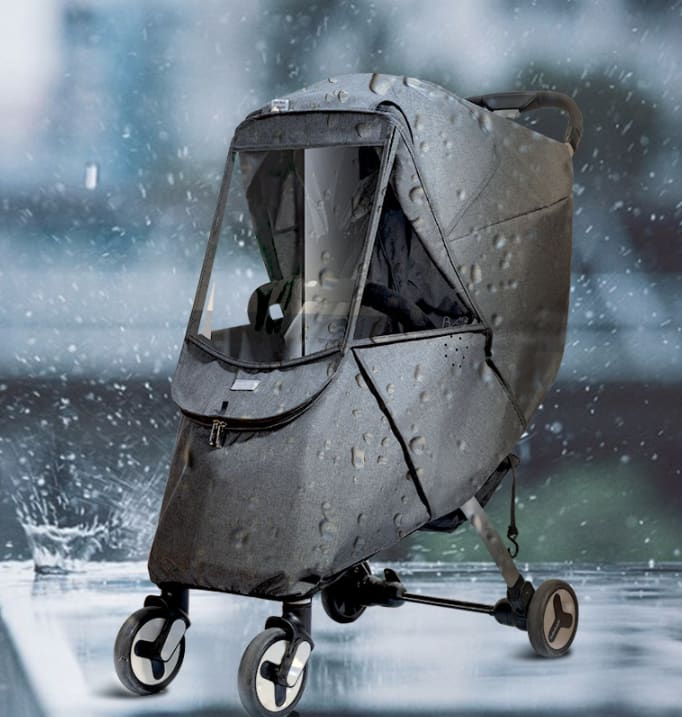 Stroller Windshield Rain Cover Universal Warm Winter Children Wind And Rain Protection view 3
