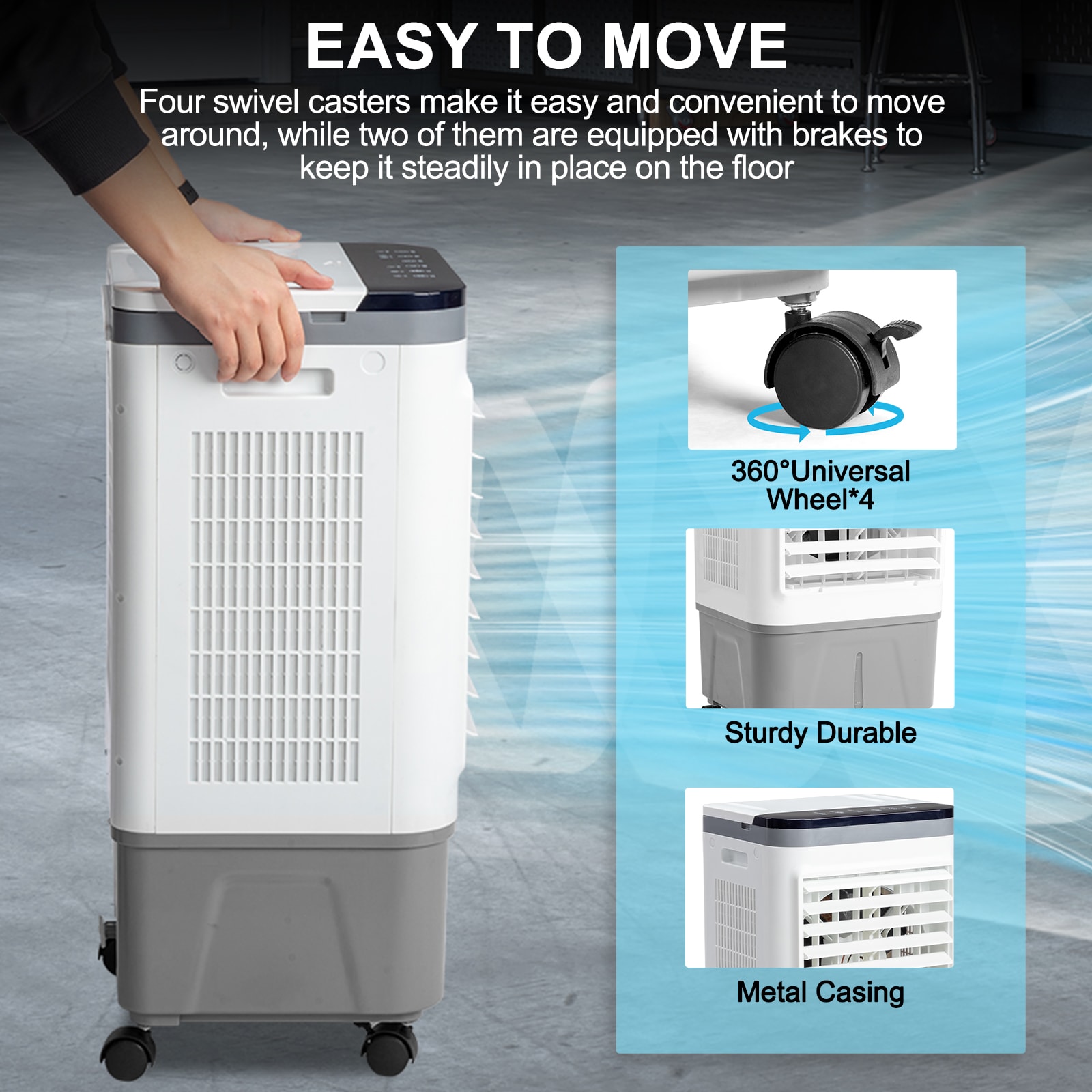 American Specification, Evaporative Air Cooler, Fan, Cooling And Humidification 3-in-1, 12-hour Timer view 11