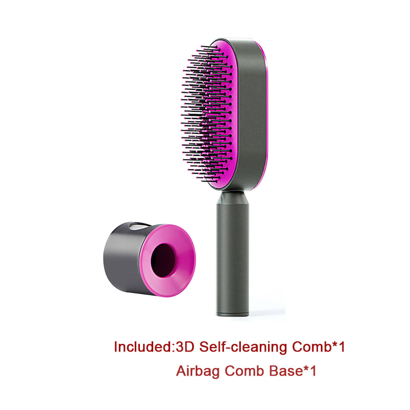 Self Cleaning Hair Brush For Women One-key Cleaning Hair Loss Airbag Massage Scalp Comb Anti-Static Hairbrush view 70