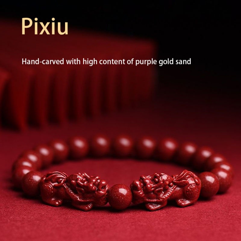 Cinnabar Double Pixiu Bracelet view 15