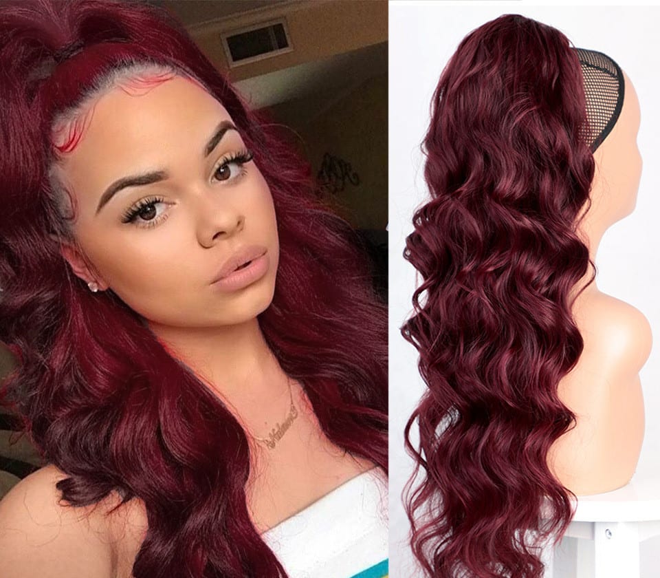 Wig Big Wave Drawstring Ponytail Matte High Temperature Silk Chemical Fiber Wig view 2