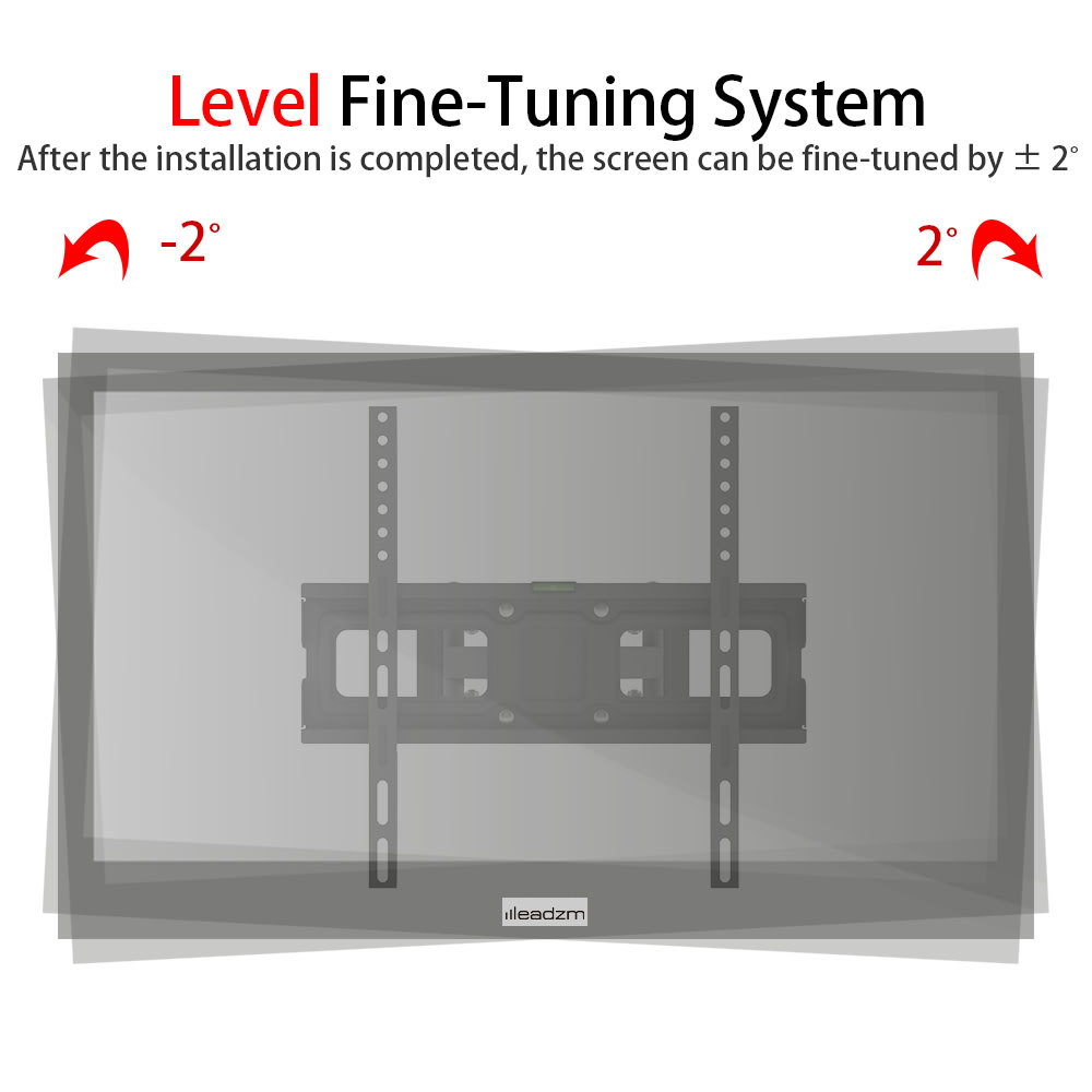 TMDS-105 Up And Down Angle 10 Degrees, Left And Right Angle 30 Degrees, Wall Mounted TV Stand 40kg view 3